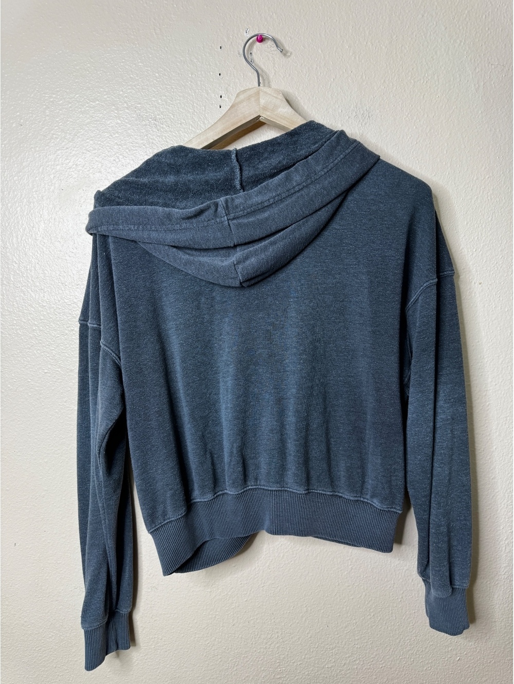 Free People FP Movement Women’s Gray Lace Up Hooded Sweatshirt Pullover Size S - Picture 6 of 7